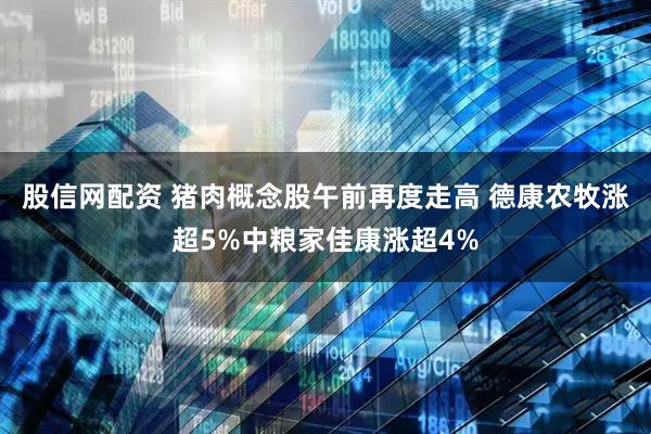 股信网配资 猪肉概念股午前再度走高 德康农牧涨超5%中粮家佳康涨超4%